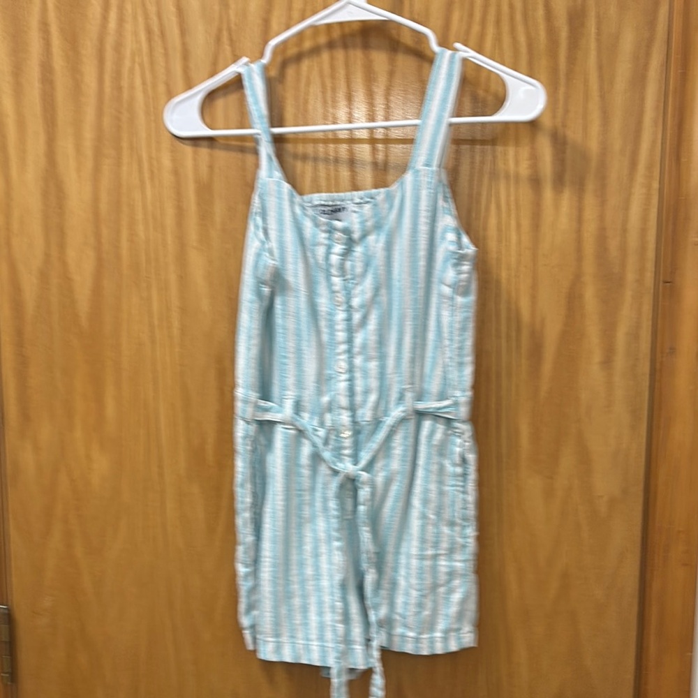 Old Navy Blue and White Striped Kids One Piece
